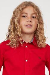 Праздничная рубашка H&M Англия 10-11 лет 146 см Красная Новогодняя нарядная