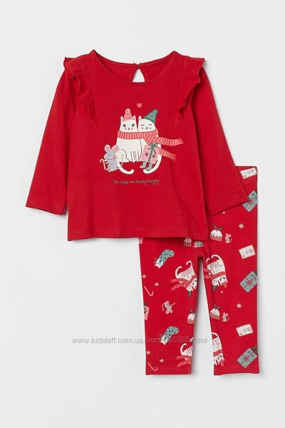 Праздничный костюм 1-4 года 86-104 см H&M Англия котики подарок новогодний