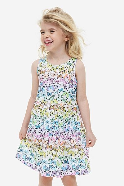 Платье для девочки H&M Англия 4-6 лет Радужное с бабочками Новая Коллекция