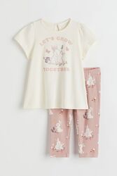 Костюм для девочки H&M Англия 86 92 см 1-2 года футболка и легинсы кролики