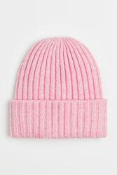 Теплая шапка H&M Англия 12-14 лет 55-56 см подростковая или женская розовая