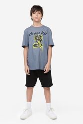 Шорты H&M Англия 12-13 лет 158 см для мальчика двунитка черные подростковые