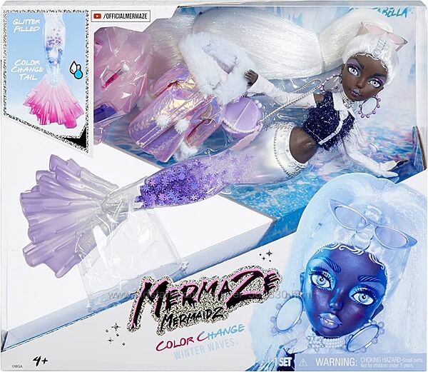 Кукла русалка Mermaze Mermaidz Кристабелла меняет цвет 585411 оригинал
