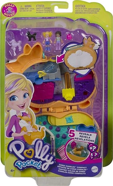Игровой набор Полли Покет  Обнимашки с корги Polly pocket Corgi Cuddles