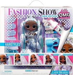 Кукла LOL Surprise OMG Fashion show Lady Braids Модная прическа Леди Брейдс