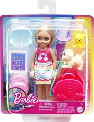 Кукла Барби Челси и набор для путешествий со щенком Barbie Travel Chelsea 