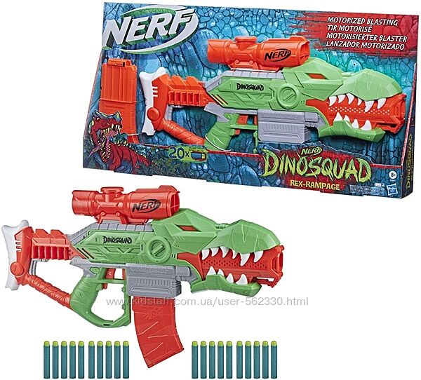 Бластер Hasbro NERF DinoSquad Rex-Rampage Нерф Диносквайд Динозавр Рекс 