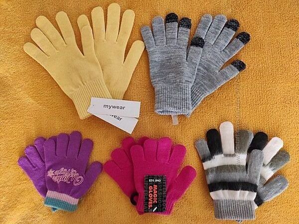 Новые качественные трикотажные перчатки на 3-14 лет Англия