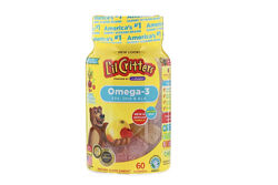L&acuteil Critters, Омега-3, вкус Малиновый лимонад, 60 жевательных конфет