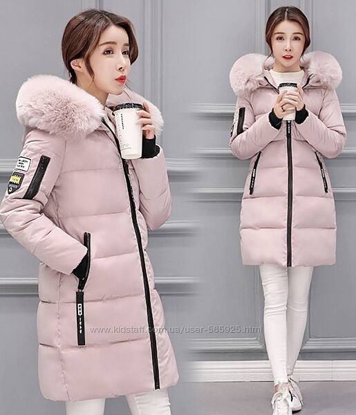 Очень красивая зимняя куртка SSYP, нежно-розового цвета, на р. 42-44
