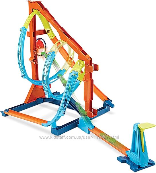 По елементам Трек Хот Вілс Епічна петля штопора Hot Wheels Corkscrew Twist