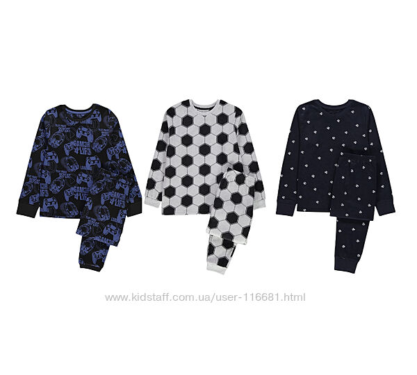 Підліткова піжама George футбол пижама 140, 146, 152, 158, 164