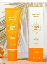 Солнцезащитный гель с гиалуроновой кислотой Deoproce Hyaluronic Cooling Sun
