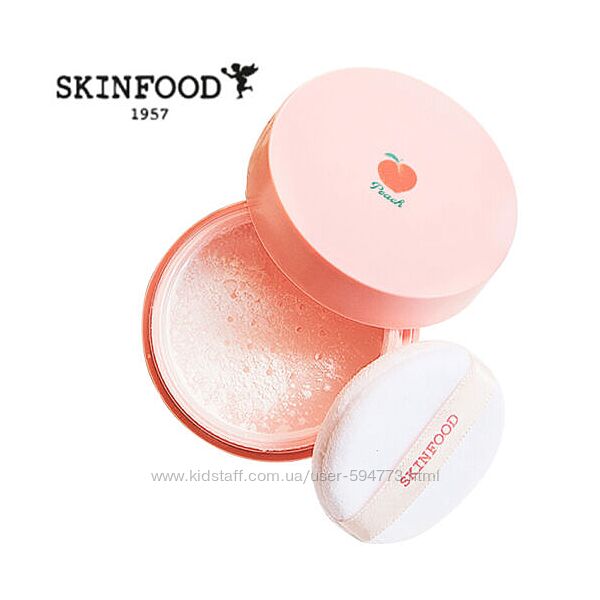Рассыпчатая  матирующая пудра Skinfood Peach Cotton Multi Finish Powder