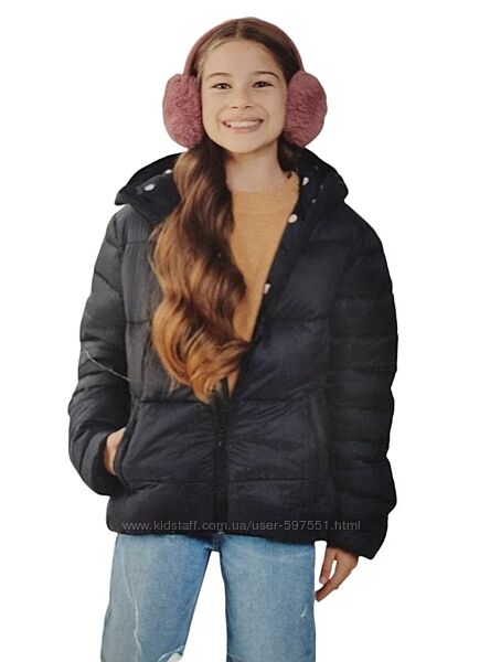 Демісезонна куртка термо для дівчинки Cleve чорна, розміри 134-140, 158-164