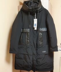 Женская зимняя стильная куртка пальто Ommeitt батал 4XL. Распродажа 