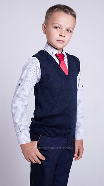 Жилетка шкільна синього кольору