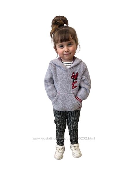 Кофта з капюшоном для дівчинки Альпака