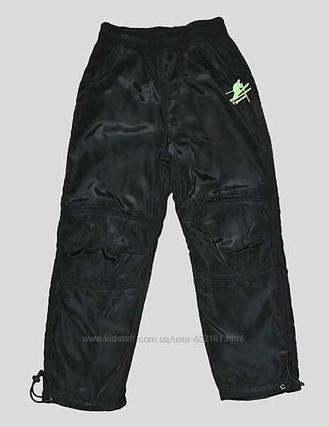 Болоневые штаны на флисе черные, синие р.134-164
