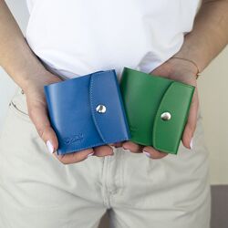 Гаманець жіночий шкіряний маленький на кнопці Handycover кольори