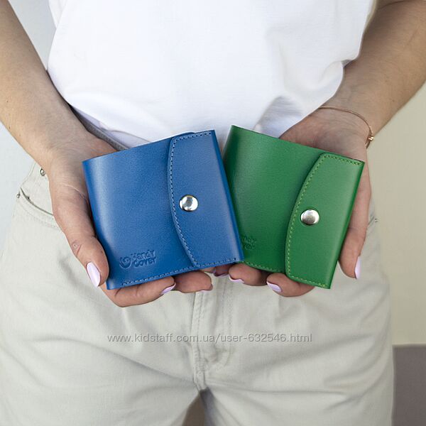 Гаманець жіночий шкіряний маленький на кнопці Handycover кольори