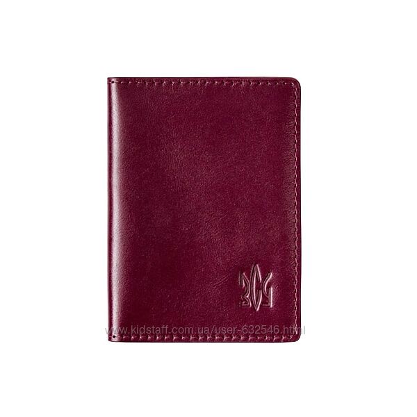 Шкіряна обкладинка для військового квитка Grande Pelle  Герб ЗСУ