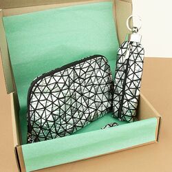 Подарунковий жіночий набір косметичка та ключниця 