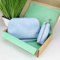 Подарунковий жіночий набір косметичка ключниця 