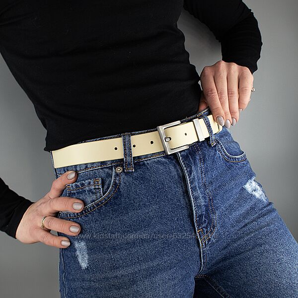 Ремінь жіночий шкіряний JK під джинси різні кольори 