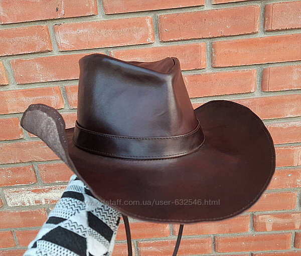 Шкіряний ковбойський капелюх 
