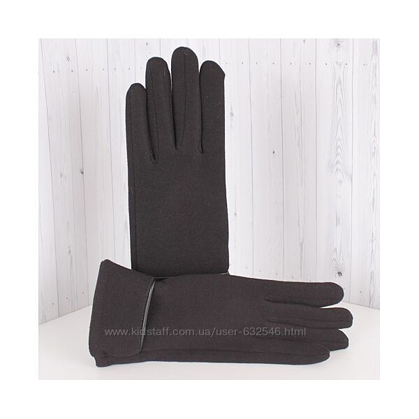 Теплі, м&acuteякі текстильні рукавички жіночі
