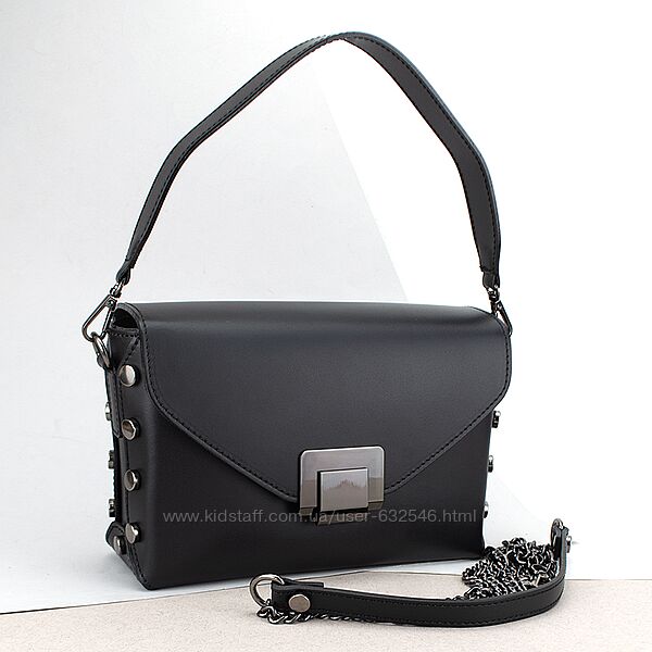 Сумка жіноча шкіряна маленька з заклепками