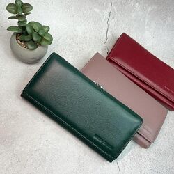 Червоний жіночий шкіряний гаманець Marco coverna 
