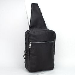 Сумка-рюкзак чоловіча шкіряна Handycover чорна через плече