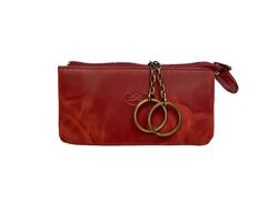 Ключниця на блискавці шкіряна червона Tony Perotti Arno 