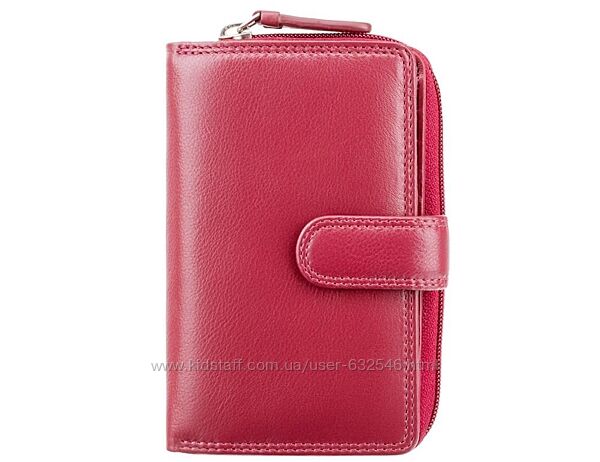Шкіряний жіночий гаманець Visconti на кнопці середнього розміру RFID