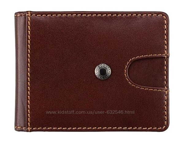 Стильний шкіряний затиск для грошей Visconti