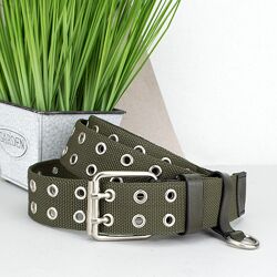 Ремінь чоловічий текстильний з люверсами JK