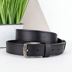 Ремінь шкіряний дитячий/ підлітковий чорний SF