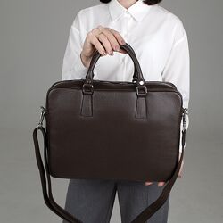 Сумка-портфель для ноутбука та документів шкіряна А4 Virginia Conti 