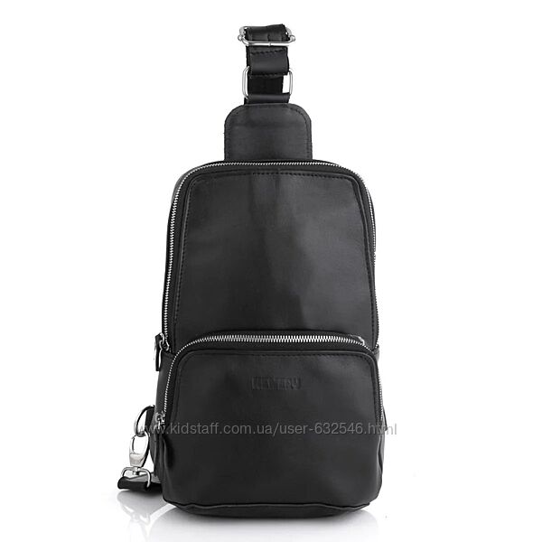 Шкіряна сумка слінг середнього розміру Newery 