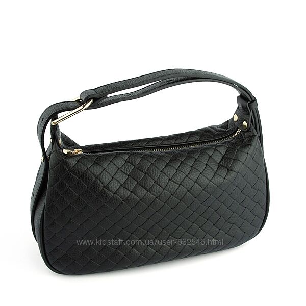 Сумка жіноча шкіряна маленька Virginia Conti чорна 