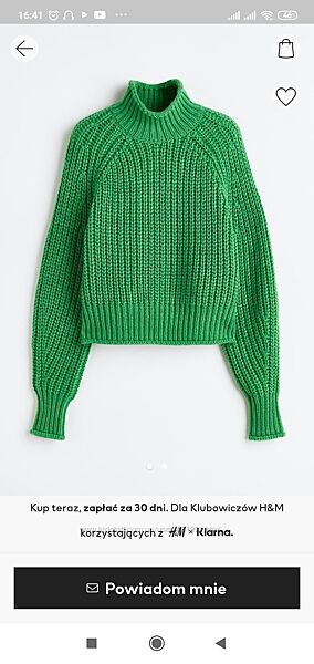Укороченный свитер крупной вязки H&M  на подростка