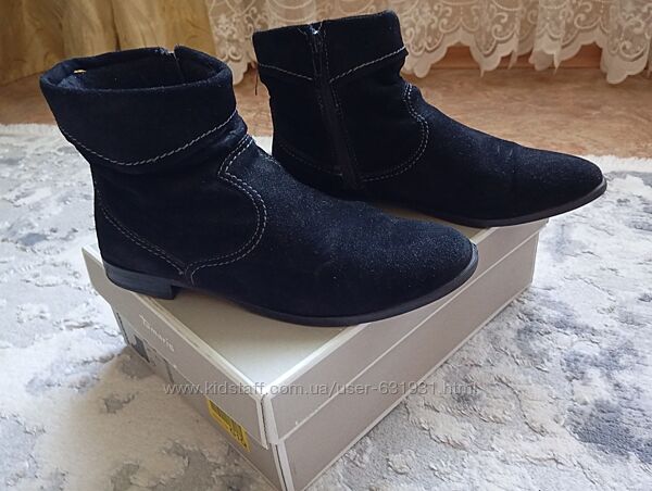 Замшевые ботинки Tamaris, р. 38. На ногу 24.5 см