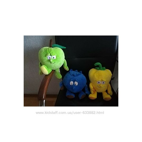 Мягкие игрушки Goodness Gang. яблоко, черника, перец.