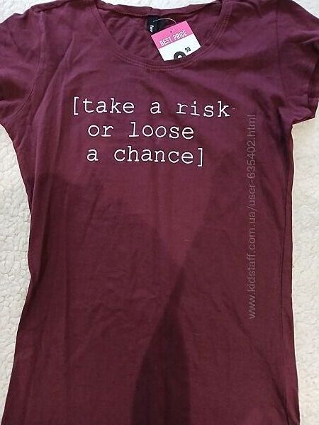 Новая футболка размер М Ткань хлопок 