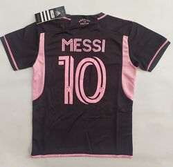 Футбольная форма детская Messi Inter Miami черно-розовая