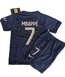 Футбольная форма детская PSG Mbappe темно-синяя 
