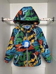 Демісезонна термо куртка для хлопчика lassye 92-116 динозаври