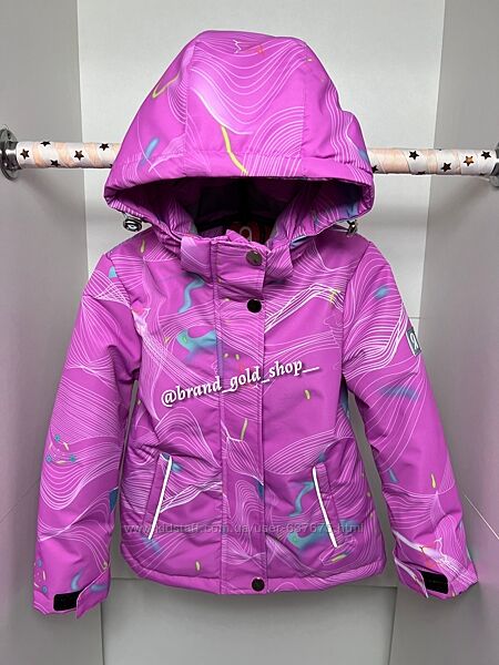 Тепленька демісезонна термо куртка для дівчаток 104-128